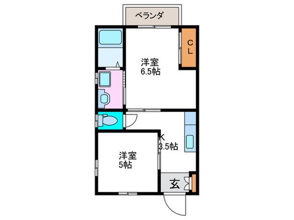 コーポハヤシの物件間取画像